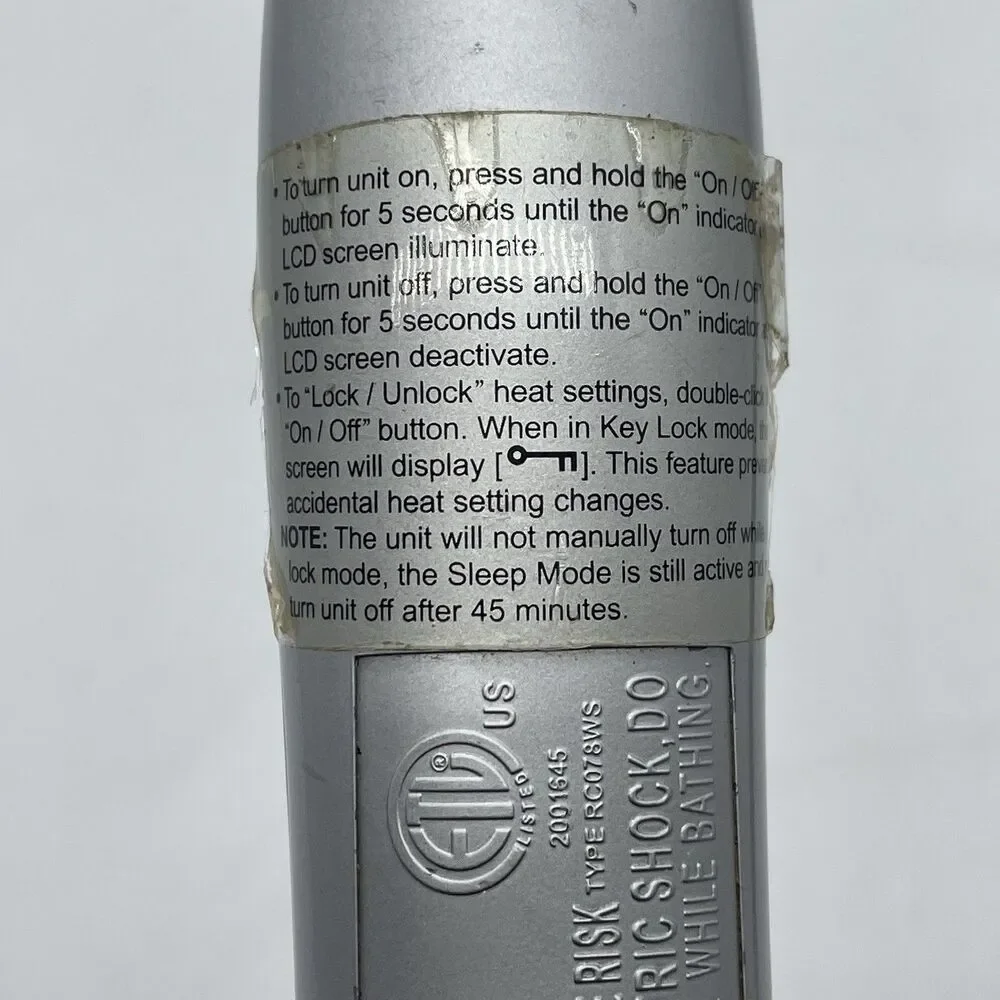 Revlon Model RV 078 Large Barrel Curling Iron Styling Wand 1 1/2